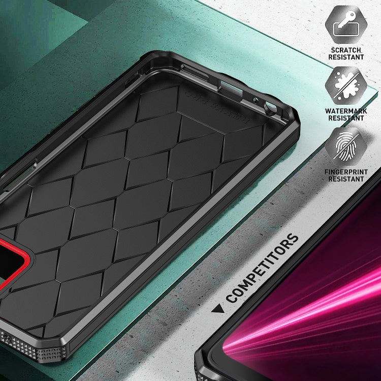 For T-Mobile Revvl 6 Pro 5G Armour Two-color TPU + PC Phone Case(Black+Red) - free shipping - PMC TechLife - Order now!
