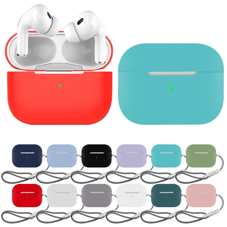 For AirPods Pro 2 Earphone Silicone Protective Case(Light Grey) - For AirPods Pro 2 by PMC Jewellery | Online Shopping South Africa | PMC Jewellery | Buy Now Pay Later Mobicred