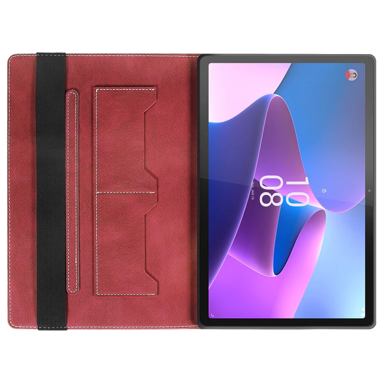 For Lenovo Tab P11 Pro Gen 2 Splicing Series Tablet PC Leather Case(Red) - Lenovo by PMC TechLife | Online Shopping South Africa | PMC TechLife | Buy Now Pay Later Mobicred