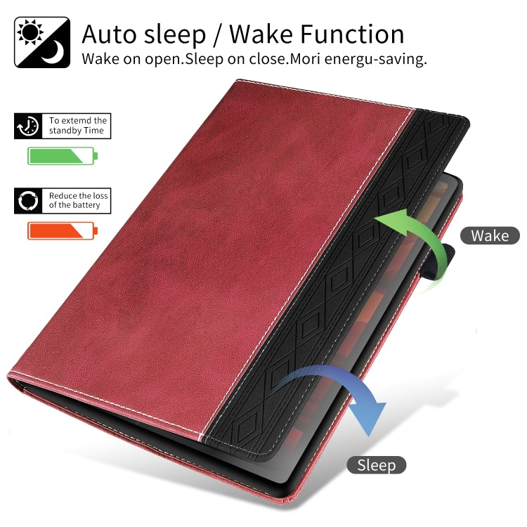 For Lenovo Tab P11 Pro Gen 2 Splicing Series Tablet PC Leather Case(Red) - Lenovo by PMC TechLife | Online Shopping South Africa | PMC TechLife | Buy Now Pay Later Mobicred