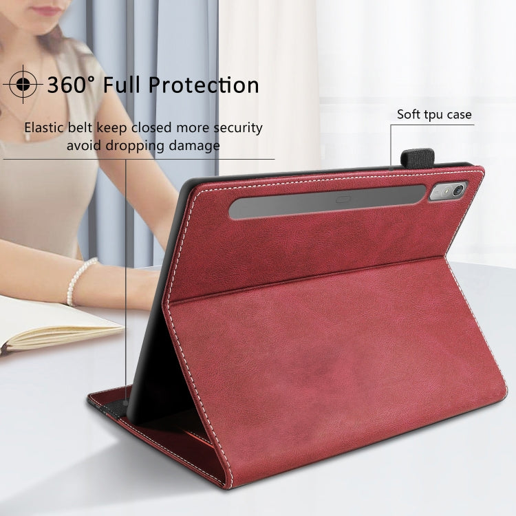 For Lenovo Tab P11 Pro Gen 2 Splicing Series Tablet PC Leather Case(Red) - Lenovo by PMC TechLife | Online Shopping South Africa | PMC TechLife | Buy Now Pay Later Mobicred