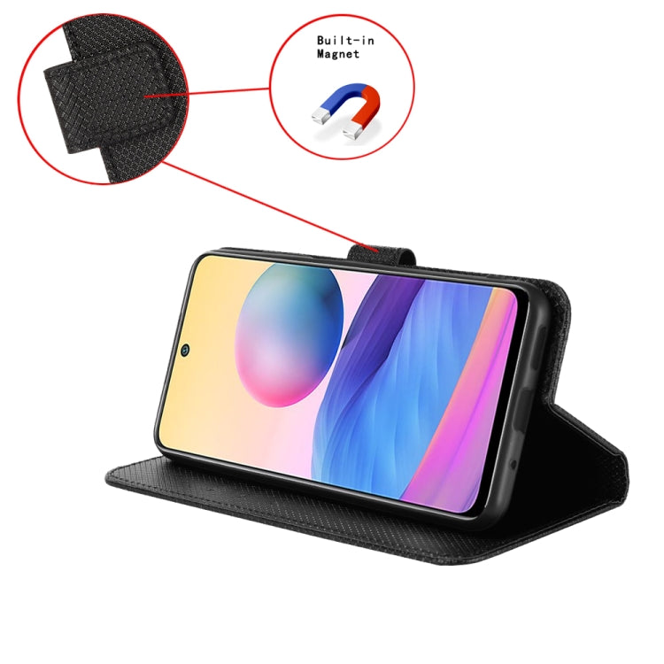 For Blackview BV7100 Diamond Texture Leather Phone Case(Black) - More Brand by PMC TechLife | Online Shopping South Africa | PMC TechLife | Buy Now Pay Later Mobicred