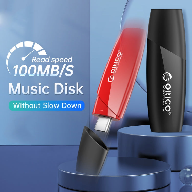 ORCIO USB3.0 U Disk Drive, Read: 100MB/s, Write: 15MB/s, Memory:128GB, Port:USB-A(Black) - USB Flash Drives by ORICO | Online Shopping South Africa | PMC Jewellery | Buy Now Pay Later Mobicred