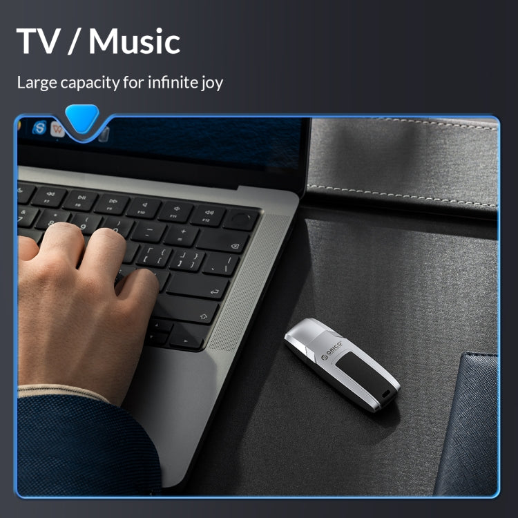 ORICO USB Flash Drive, Read: 100MB/s, Write: 50MB/s, Memory:128GB, Port:USB-A(Silver) - free shipping - PMC Jewellery - Order now!