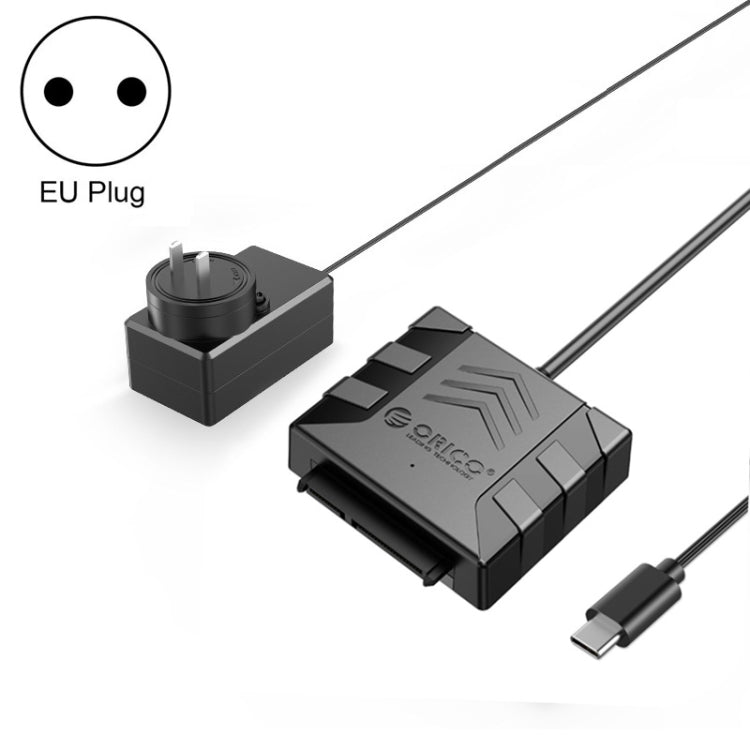 ORICO UTS1 Type-C / USB-C USB 3.0 2.5-inch SATA HDD Adapter with 12V 2A Power Adapter, Cable Length:0.5m(EU Plug) - free shipping - PMC Jewellery - Order now!