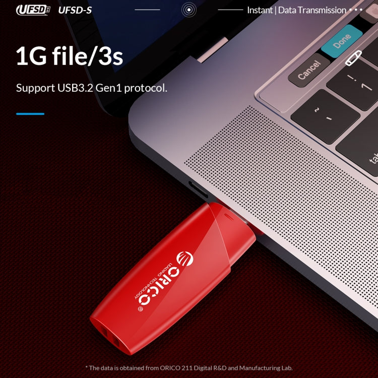 ORICO UFS Flash Drive, Read: 450MB/s, Write: 350MB/s, Memory:128GB, Port:USB-A(Red) - free shipping - PMC Jewellery - Order now!