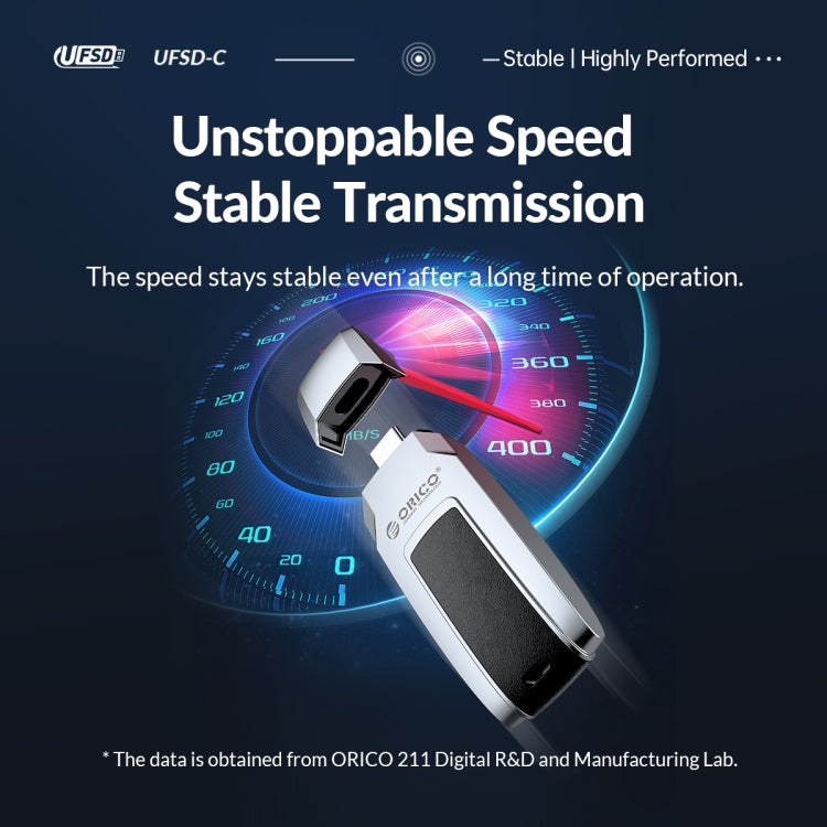 ORICO UFS Flash Drive, Read: 411MB/s, Write: 350MB/s, Memory:64GB, Port:USB-A(Silver) - free shipping - PMC Jewellery - Order now!
