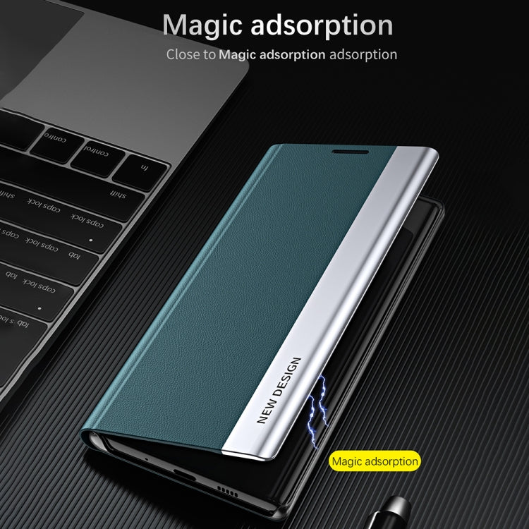 For Honor 70 Side Electroplated Magnetic Leather Phone Case(Royal Blue) - Honor Cases by PMC TechLife | Online Shopping South Africa | PMC TechLife | Buy Now Pay Later Mobicred