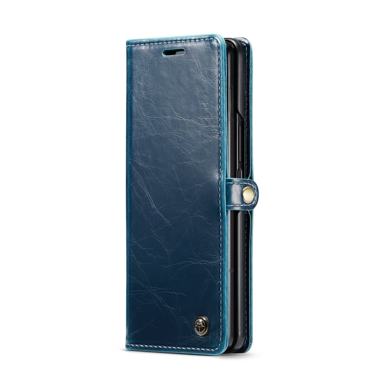 For Samsung Galaxy Z Fold4 CaseMe 003 Crazy Horse Texture Leather Phone Case(Blue) - Galaxy Z Fold4 5G Cases by CaseMe | Online Shopping South Africa | PMC Jewellery | Buy Now Pay Later Mobicred