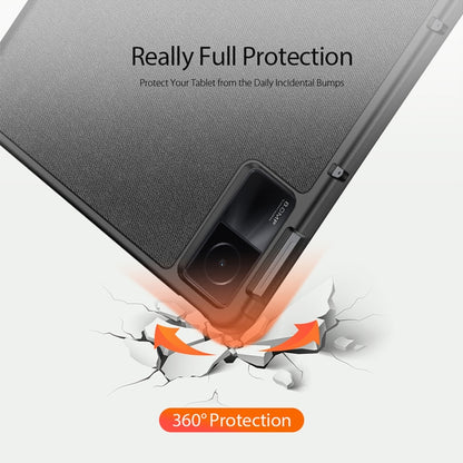 For Xiaomi Redmi Pad 10.61 DUX DUCIS Domo Series Magnetic Flip Leather Tablet Case(Black) - More Tablet Cases by DUX DUCIS | Online Shopping South Africa | PMC Jewellery | Buy Now Pay Later Mobicred