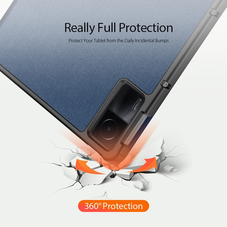 For Xiaomi Redmi Pad 10.61 DUX DUCIS Domo Series Magnetic Flip Leather Tablet Case(Blue) - More Tablet Cases by DUX DUCIS | Online Shopping South Africa | PMC Jewellery | Buy Now Pay Later Mobicred