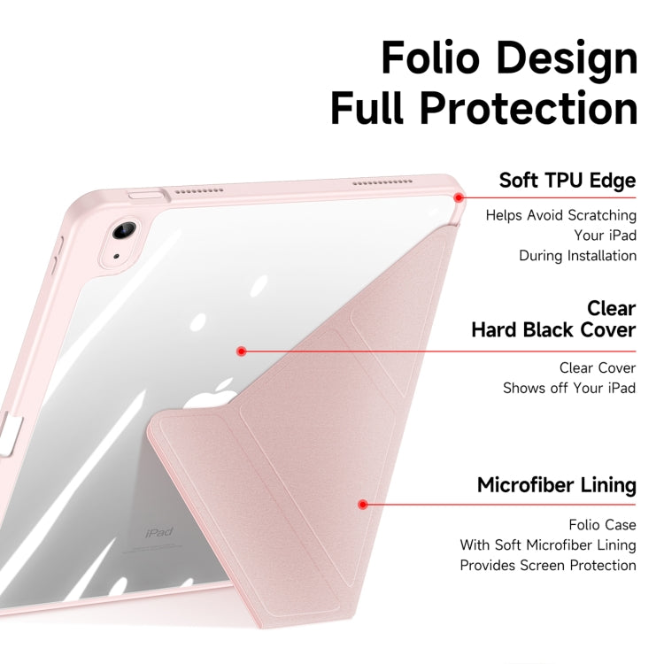 For iPad 2025 / 2022 DUX DUCIS Magi Series Smart Leather Tablet Case(Pink) - iPad 2025 / 2022 Cases by DUX DUCIS | Online Shopping South Africa | PMC Jewellery | Buy Now Pay Later Mobicred