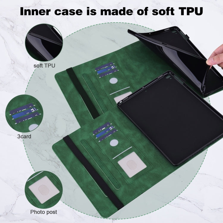 For Lenovo Tab M10 3rd Gen Embossed Butterfly Pattern Leather Tablet Case(Green) - Lenovo by PMC TechLife | Online Shopping South Africa | PMC TechLife | Buy Now Pay Later Mobicred