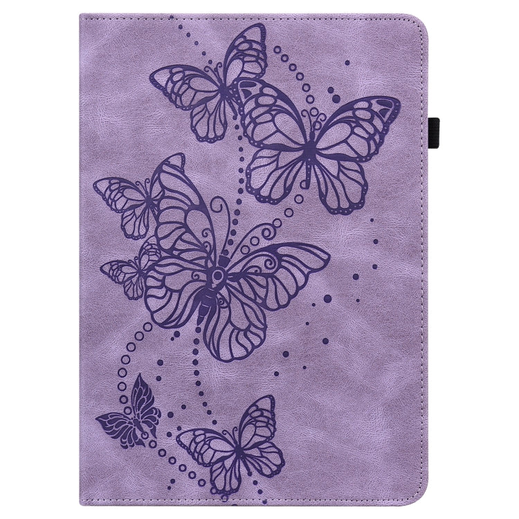 For OPPO Pad Air 2022 Embossed Butterfly Pattern Leather Tablet Case(Purple) - OPPO by PMC TechLife | Online Shopping South Africa | PMC TechLife | Buy Now Pay Later Mobicred