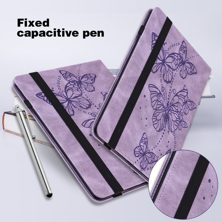 For Realme Pad X Embossed Butterfly Pattern Leather Tablet Case(Purple) - Realme by PMC TechLife | Online Shopping South Africa | PMC TechLife | Buy Now Pay Later Mobicred