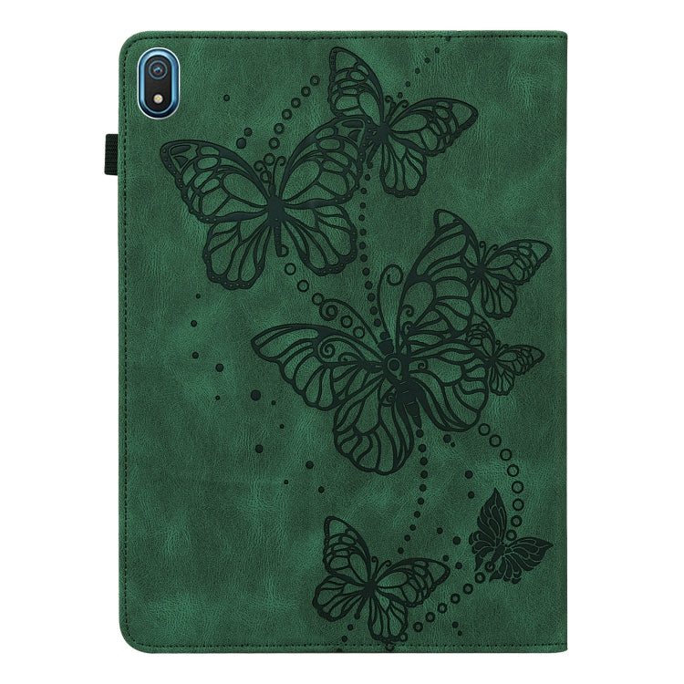 For Nokia T20 10.4 2021 Embossed Butterfly Pattern Leather Tablet Case(Green) - Nokia by PMC TechLife | Online Shopping South Africa | PMC TechLife | Buy Now Pay Later Mobicred