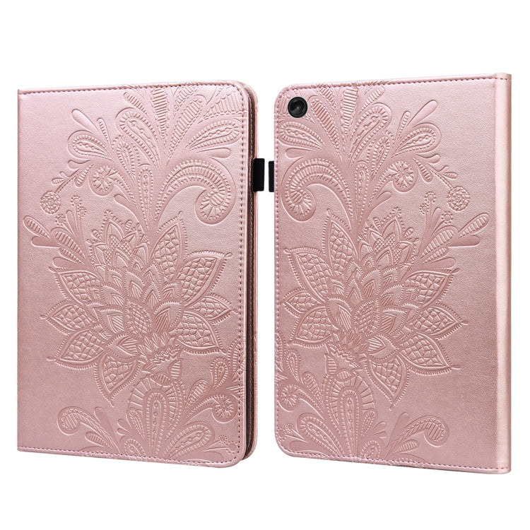 For Lenovo Tab M10 3rd Gen Lace Flower Embossing Pattern Leather Tablet Case(Pink) - Lenovo by PMC TechLife | Online Shopping South Africa | PMC TechLife | Buy Now Pay Later Mobicred