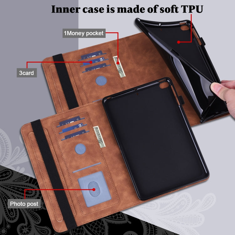 For OPPO Pad Air 2022 Lace Flower Embossing Pattern Leather Tablet Case(Brown) - OPPO by PMC TechLife | Online Shopping South Africa | PMC TechLife | Buy Now Pay Later Mobicred