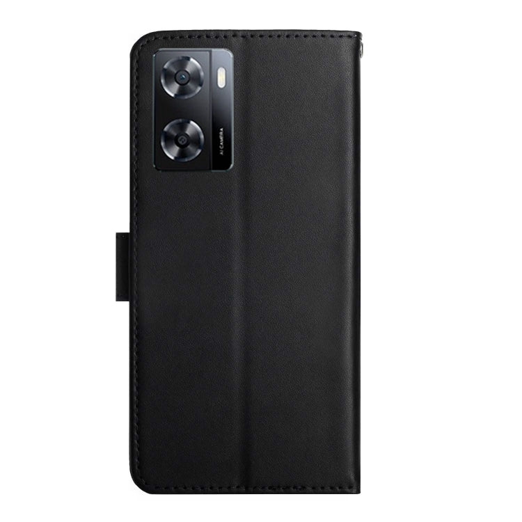 For OnePlus Nord N300 Genuine Leather Fingerprint-proof Flip Phone Case(Black) - OnePlus Cases by PMC TechLife | Online Shopping South Africa | PMC TechLife | Buy Now Pay Later Mobicred