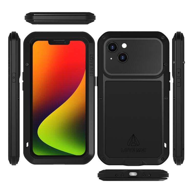 For iPhone 14 Plus LOVE MEI Metal Shockproof Life Waterproof Dustproof Phone Case(Yellow) - free shipping - PMC TechLife - Order now!