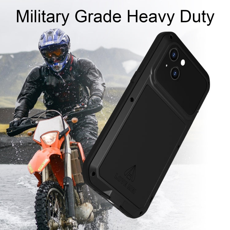 For iPhone 14 Plus LOVE MEI Metal Shockproof Life Waterproof Dustproof Phone Case(Yellow) - free shipping - PMC TechLife - Order now!