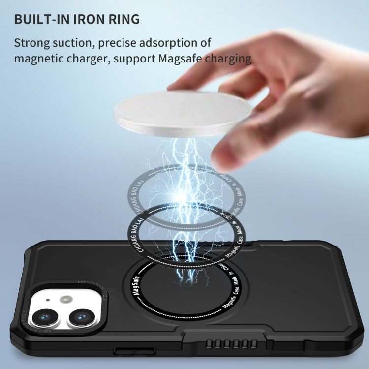For iPhone 11 MagSafe Shockproof Armor Phone Case(Black) - iPhone 11 Cases by PMC TechLife | Online Shopping South Africa | PMC TechLife