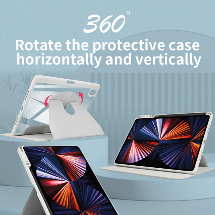 For OPPO Pad Air 10.3 2022 Acrylic 360 Degree Rotation Holder Tablet Leather Case(Grey) - OPPO by PMC TechLife | Online Shopping South Africa | PMC TechLife | Buy Now Pay Later Mobicred