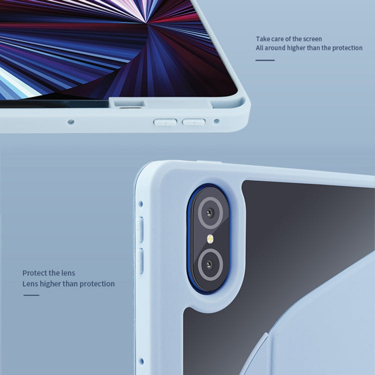 For Honor Tablet V7 Pro Acrylic 360 Degree Rotation Holder Tablet Leather Case(White Ice) - Honor by PMC TechLife | Online Shopping South Africa | PMC TechLife | Buy Now Pay Later Mobicred