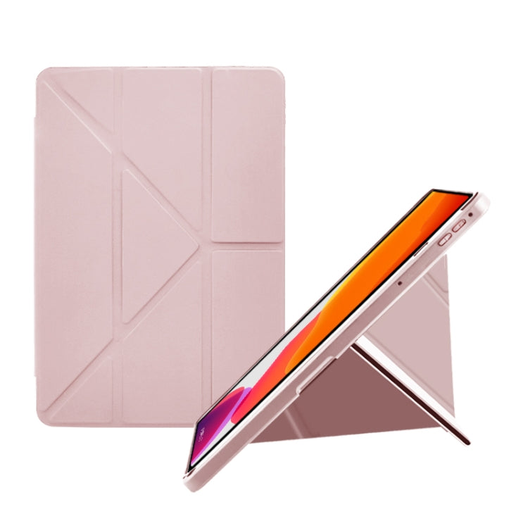 For Realme Pad Mini 8.7 Acrylic 2 in 1 Y-fold Smart Leather Tablet Case(Pink) - Realme by PMC TechLife | Online Shopping South Africa | PMC TechLife | Buy Now Pay Later Mobicred