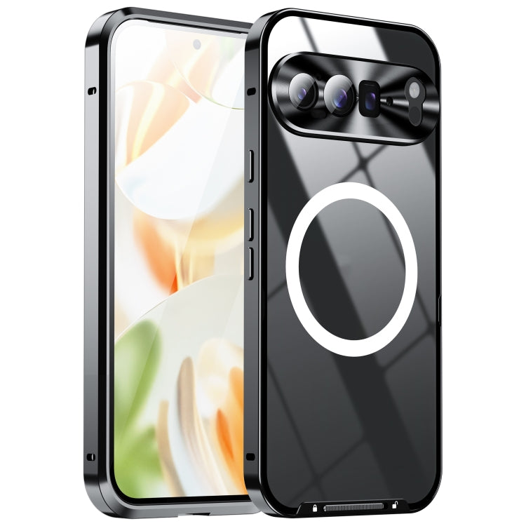 For Google Pixel 9 Pro XL MagSafe Magnetic Frosted Metal Phone Case(Black) - Google Cases by PMC TechLife | Online Shopping South Africa | PMC TechLife | Buy Now Pay Later Mobicred