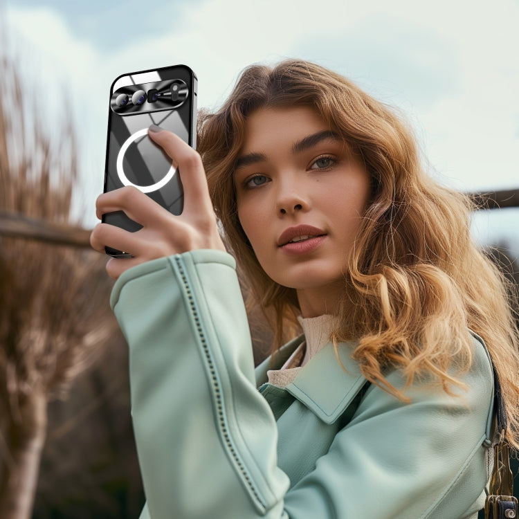 For Google Pixel 9 Pro XL MagSafe Magnetic Frosted Metal Phone Case(Black) - Google Cases by PMC TechLife | Online Shopping South Africa | PMC TechLife | Buy Now Pay Later Mobicred