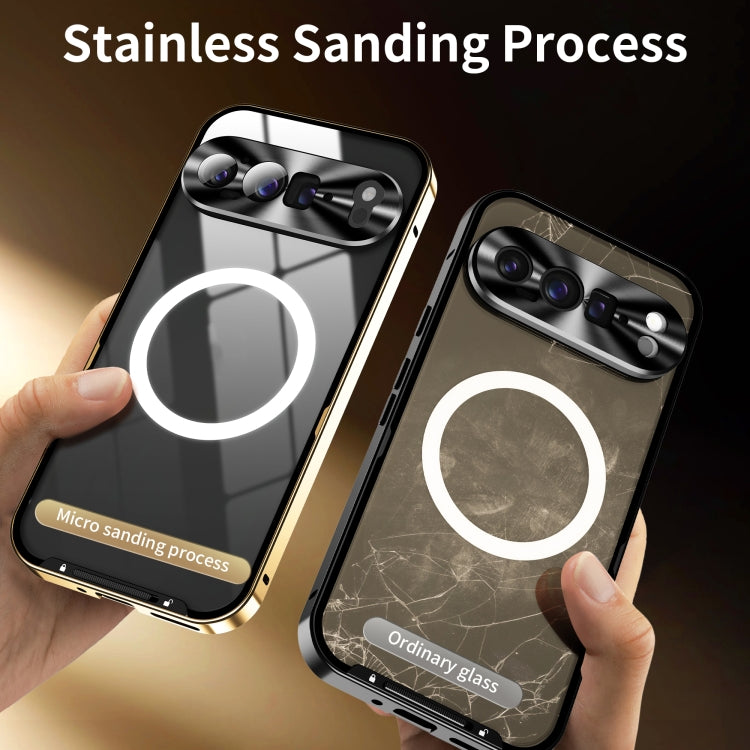 For Google Pixel 9 Pro XL MagSafe Magnetic Frosted Metal Phone Case(Gold) - Google Cases by PMC TechLife | Online Shopping South Africa | PMC TechLife | Buy Now Pay Later Mobicred