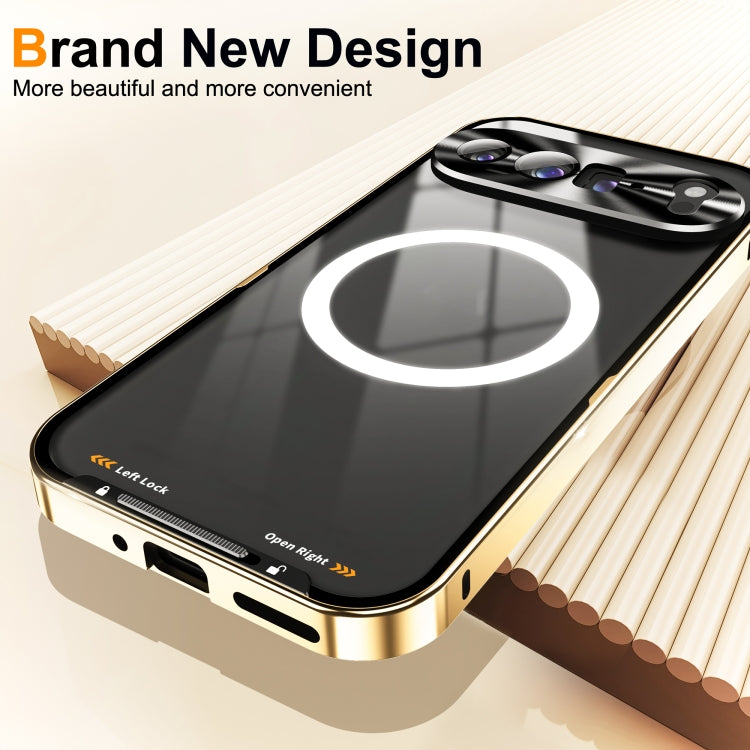 For Google Pixel 9 Pro XL MagSafe Magnetic Frosted Metal Phone Case(Gold) - Google Cases by PMC TechLife | Online Shopping South Africa | PMC TechLife | Buy Now Pay Later Mobicred