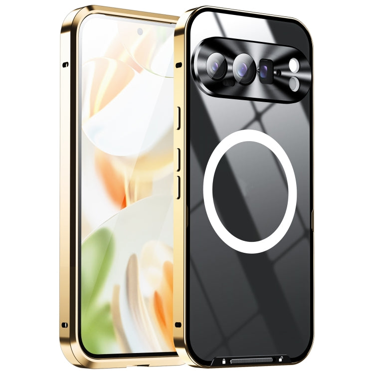 For Google Pixel 9 Pro MagSafe Magnetic Frosted Metal Phone Case(Gold) - Google Cases by PMC TechLife | Online Shopping South Africa | PMC TechLife | Buy Now Pay Later Mobicred