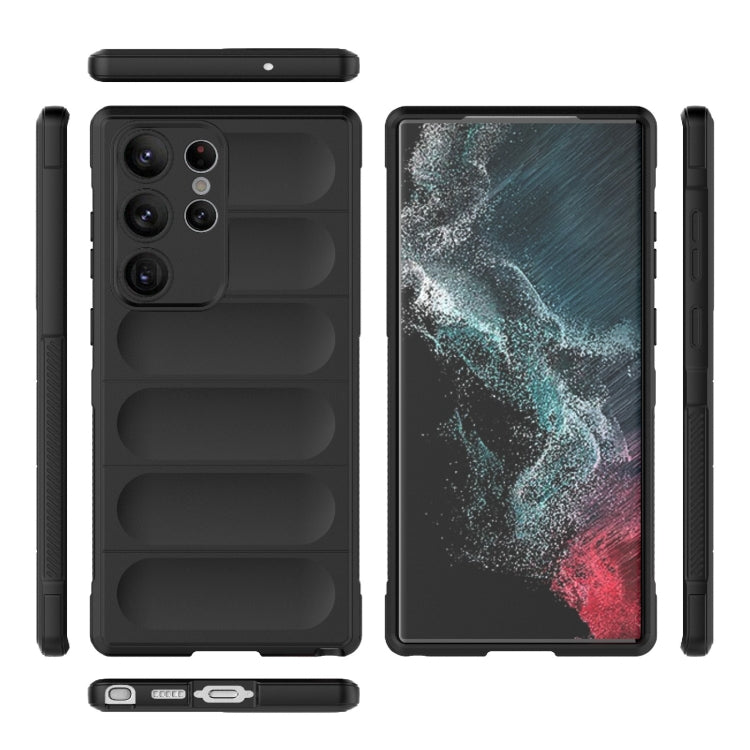 For Samsung Galaxy S23 Ultra 5G Magic Shield TPU + Flannel Phone Case(White) - Galaxy S23 Ultra 5G Cases by PMC TechLife | Online Shopping South Africa | PMC TechLife