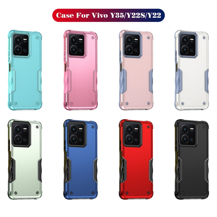 For vivo Y35 / Y22s / Y22 Non-slip Shockproof Armor Phone Case(Black) - vivo Cases by PMC TechLife | Online Shopping South Africa | PMC TechLife | Buy Now Pay Later Mobicred