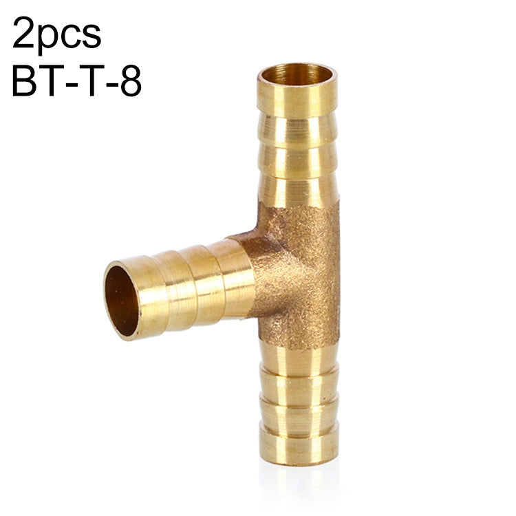 LAIZE 2pcs Pagoda T-type Three Way Pneumatic Components, Caliber:8mm - Interface Series by LAIZE | Online Shopping South Africa | PMC TechLife | Buy Now Pay Later Mobicred