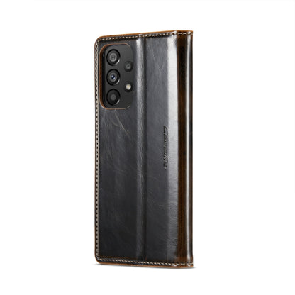 For Samsung Galaxy A53 CaseMe 003 Crazy Horse Texture Leather Phone Case(Coffee) - Galaxy Phone Cases by CaseMe | Online Shopping South Africa | PMC Jewellery | Buy Now Pay Later Mobicred