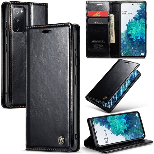 For Samsung Galaxy S20 FE CaseMe 003 Crazy Horse Texture Leather Phone Case(Black) - Galaxy Phone Cases by CaseMe | Online Shopping South Africa | PMC Jewellery | Buy Now Pay Later Mobicred