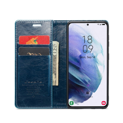 For Samsung Galaxy S21 5G CaseMe 003 Crazy Horse Texture Leather Phone Case(Blue) - Galaxy S21 5G Cases by CaseMe | Online Shopping South Africa | PMC Jewellery | Buy Now Pay Later Mobicred