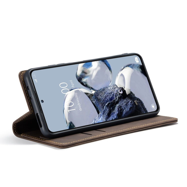 For Xiaomi 12T / 12T Pro CaseMe 013 Multifunctional Horizontal Flip Leather Phone Case(Coffee) - free shipping - PMC Jewellery - Order now!