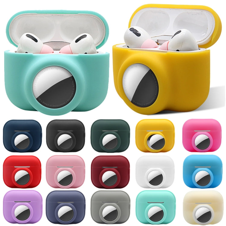 For AirPods Pro 2 / AirTag 2 in 1 Shockproof Full Coverage Silicone Protective Case(Wine Red) - For AirPods Pro 2 by PMC Jewellery | Online Shopping South Africa | PMC Jewellery | Buy Now Pay Later Mobicred