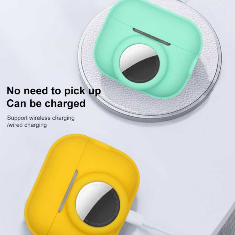 For AirPods Pro 2 / AirTag 2 in 1 Shockproof Full Coverage Silicone Protective Case(Apricot) - free shipping - PMC Jewellery - Order now!