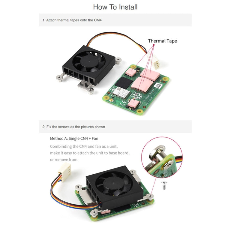 Waveshare Dedicated 3007 Cooling Fan for Raspberry Pi Compute Module 4 CM4, Power Supply:5V - free shipping - PMC Jewellery - Order now!