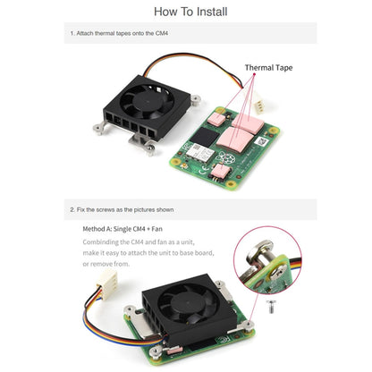 Waveshare Dedicated 3007 Cooling Fan for Raspberry Pi Compute Module 4 CM4, Power Supply:12V - Other Accessories by WAVESHARE | Online Shopping South Africa | PMC Jewellery | Buy Now Pay Later Mobicred