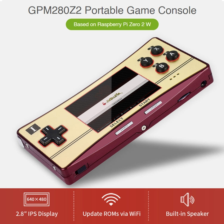Waveshare GPM280 WiFi Portable Game Console Base on Raspberry Pi Zero, 2W with 32GB TF Card(US Plug) - free shipping - PMC Jewellery - Order now!