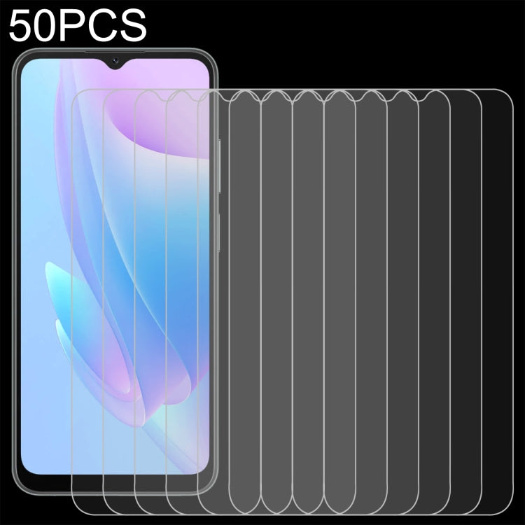 For Blackview A52 50 PCS 0.26mm 9H 2.5D Tempered Glass Film - For Blackview by PMC TechLife | Online Shopping South Africa | PMC TechLife