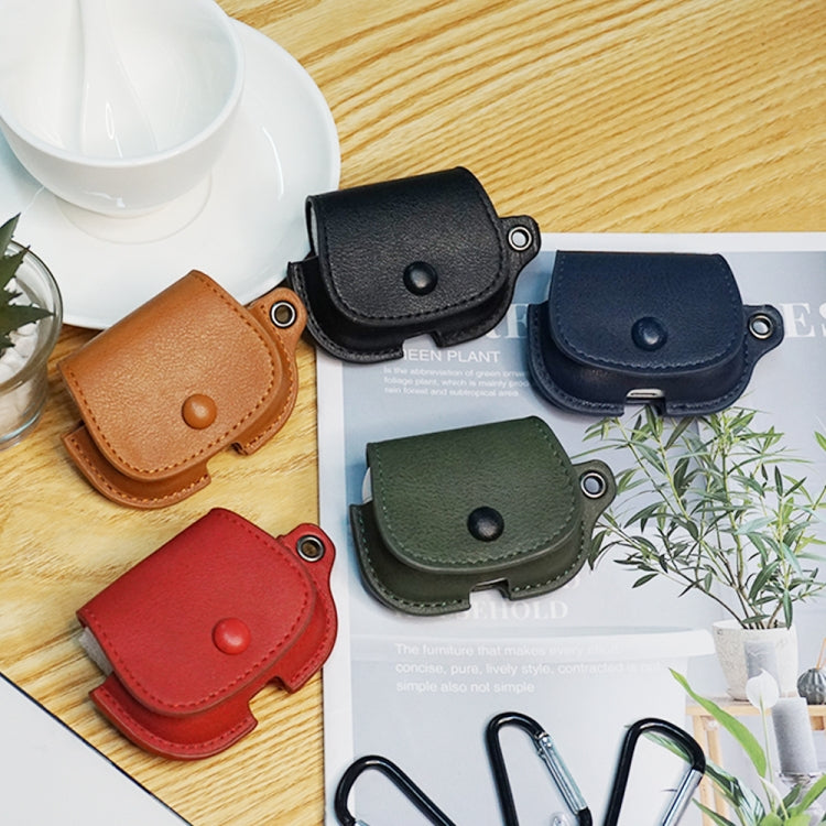 For AirPods Pro Backpack Style PU Leather Earphone Protective Case with Lanyard(Dark Blue) - For AirPods Pro by PMC Jewellery | Online Shopping South Africa | PMC Jewellery | Buy Now Pay Later Mobicred