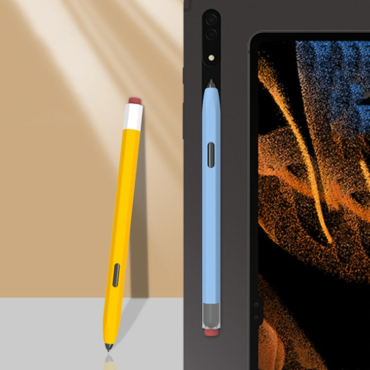 For Samsung Galaxy Tab S7 / S7+ / S8 / S8+ LOVE MEI Soft Silicone Stylus Pen Protective Case(Black) - Pencil Accessories by LOVE MEI | Online Shopping South Africa | PMC TechLife | Buy Now Pay Later Mobicred