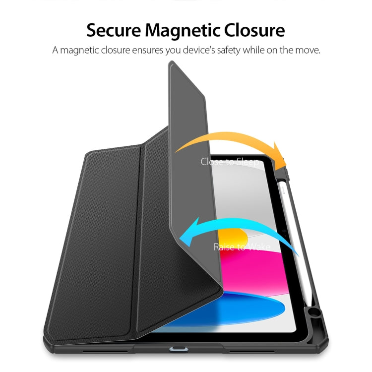 For iPad 2025 / 2022 DUX DUCIS TOBY Series Antiskid Leather Smart Tablet Case(Black) - iPad 2025 / 2022 Cases by DUX DUCIS | Online Shopping South Africa | PMC Jewellery | Buy Now Pay Later Mobicred